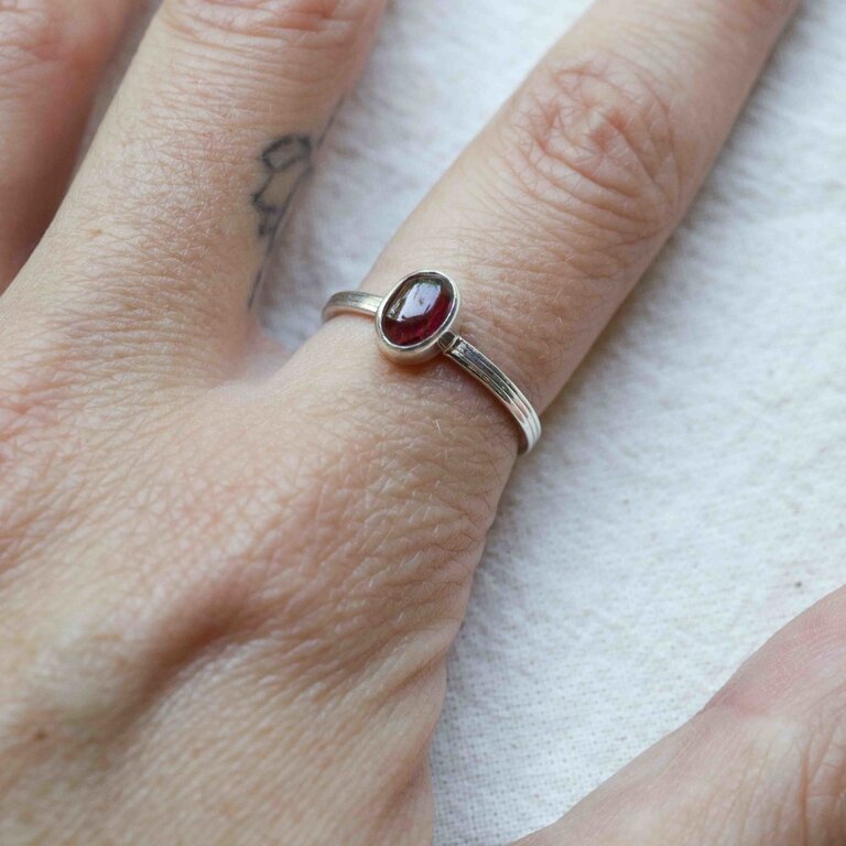 Bague Grenat - Hibiscus