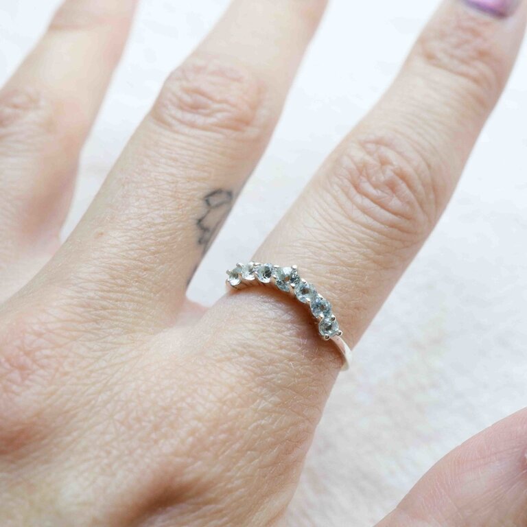 Bague Topaze bleue - Ixia