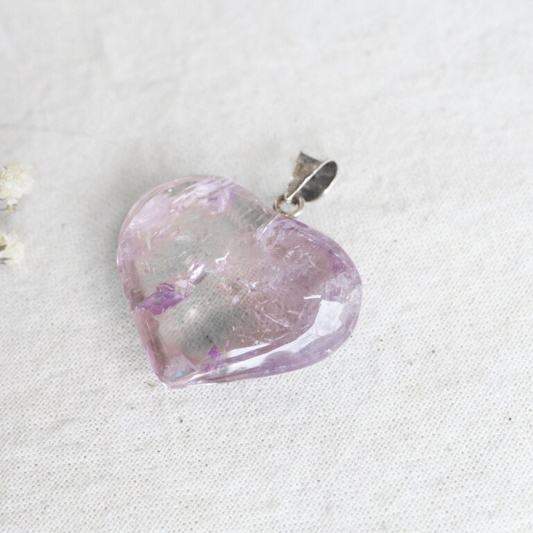 Pendentif Améthyste - Coeur