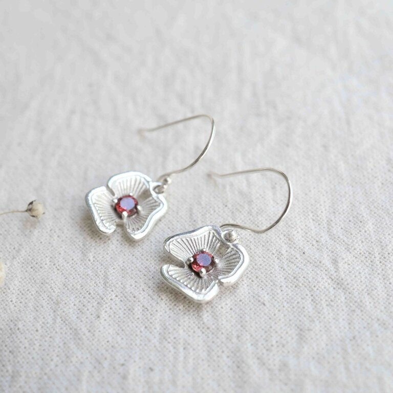 Boucles d'oreilles Grenat - Hydrangea
