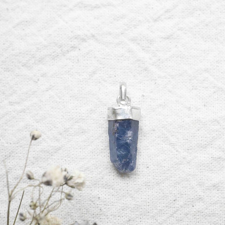 Pendentif Saphir - Pointe brute