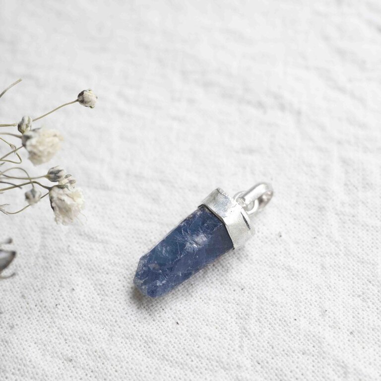 Pendentif Saphir - Pointe brute