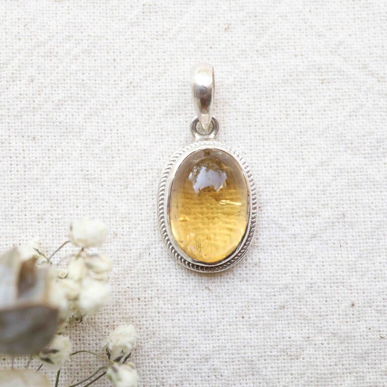 Pendentif Citrine - Hortensia