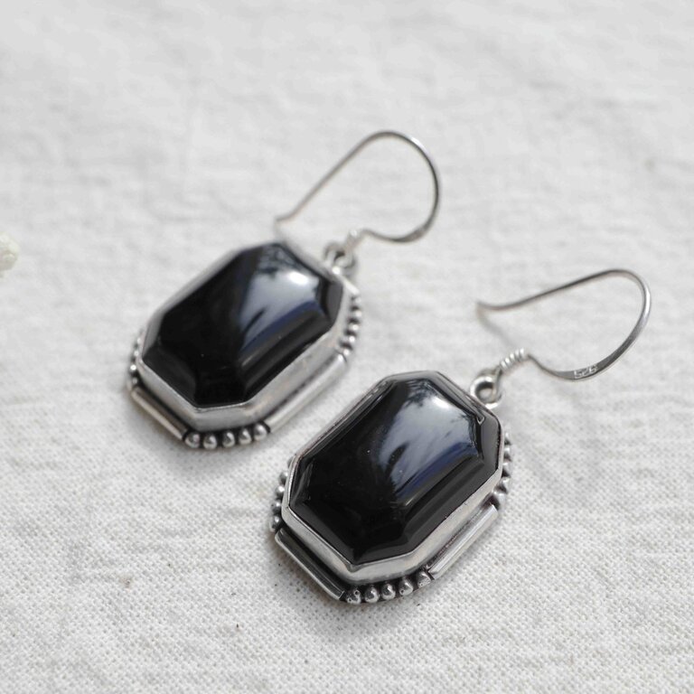 Boucles d'oreilles Onyx - Mystique