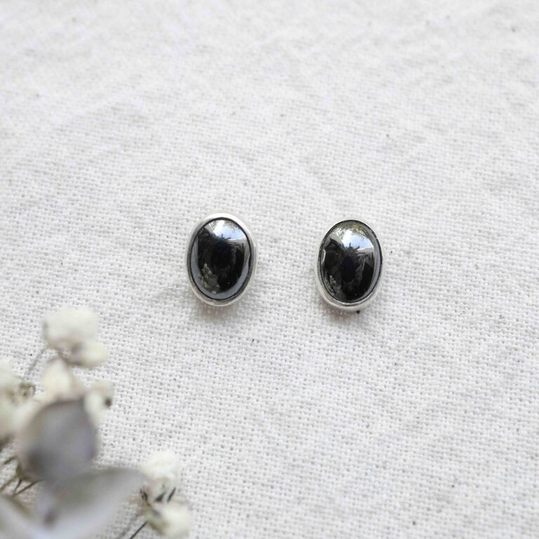 Boucles d'oreilles Hématite - Simple