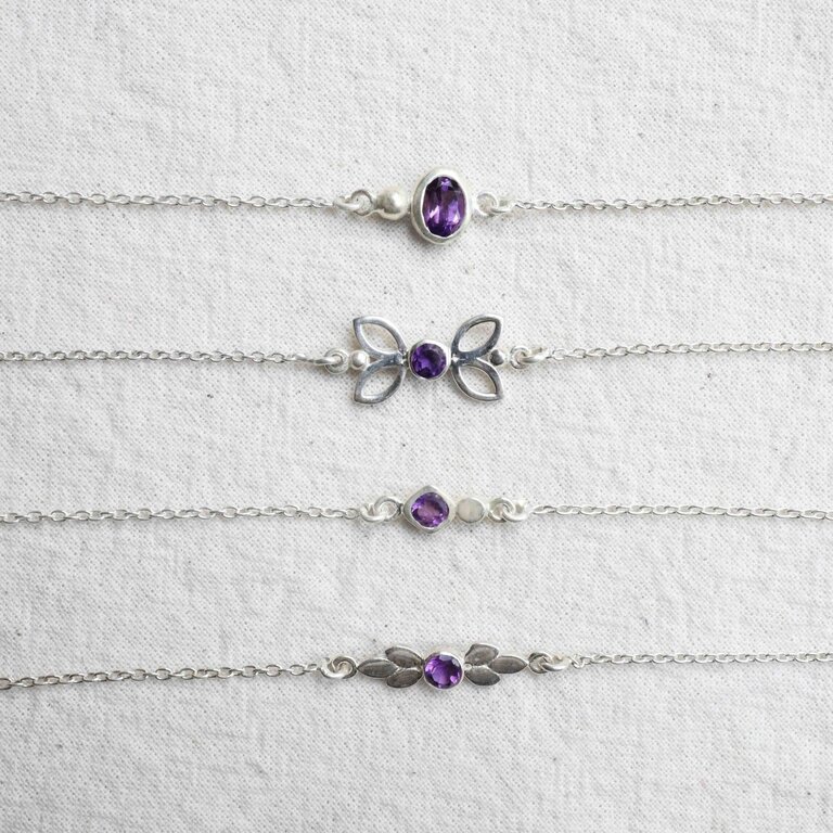 Amethyst Bracelet - Élégance