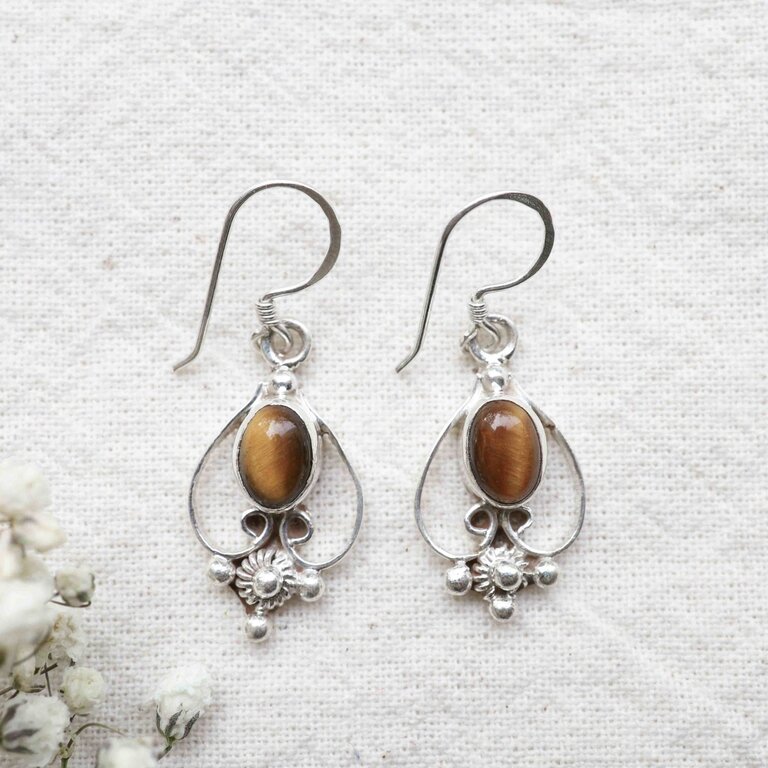 Boucles d'oreilles Oeil de tigre - Vénus