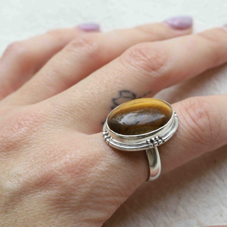 Bague Oeil de tigre - Cascade