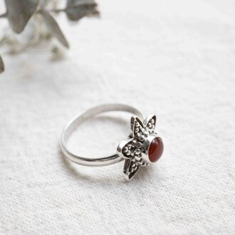 Carnelian Ring - Lotus