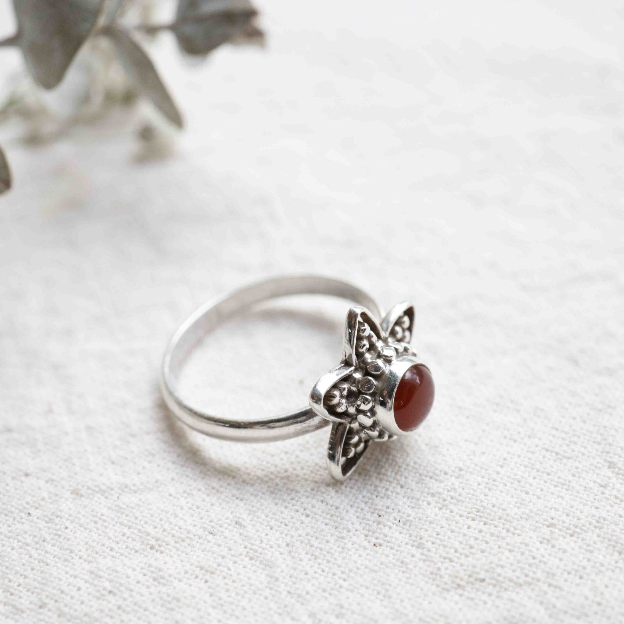 Carnelian Ring - Lotus