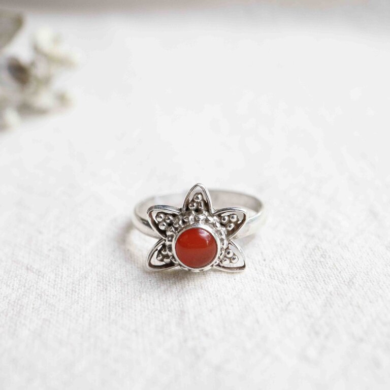 Carnelian Ring - Lotus