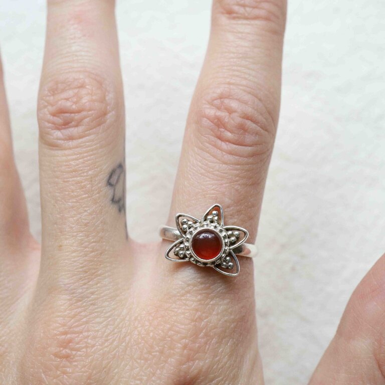 Carnelian Ring - Lotus