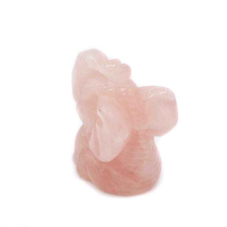 Quartz rose - Éléphant assis
