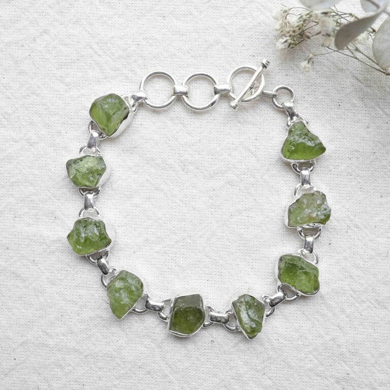 Bracelet Péridot - Brut
