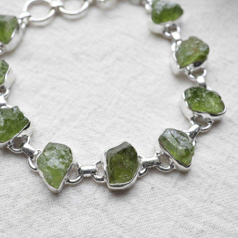 Bracelet Péridot - Brut