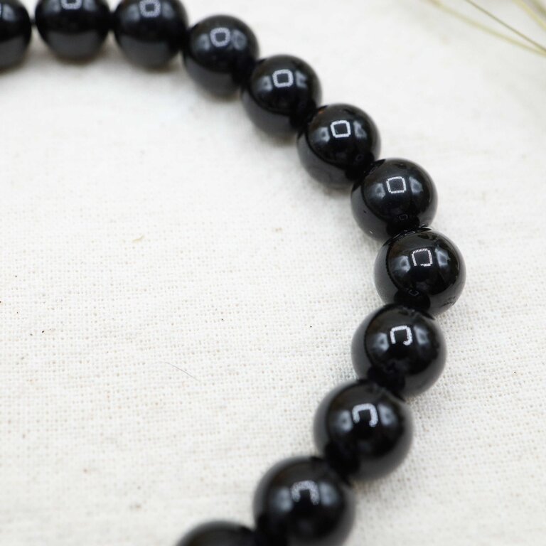 Bracelet Tourmaline noire - Billes
