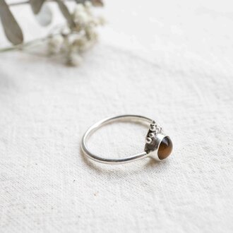 Tiger Eye Ring - Daisy