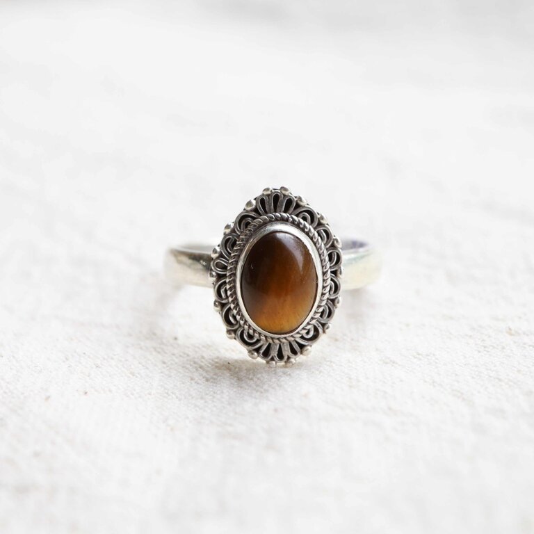 Tiger Eye Ring - Pivoine