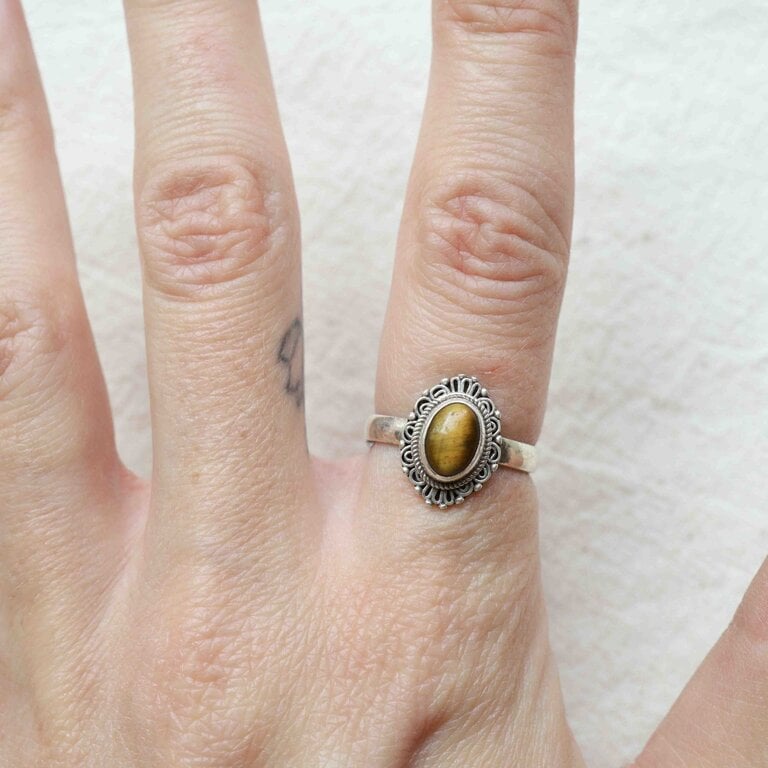 Tiger Eye Ring - Pivoine