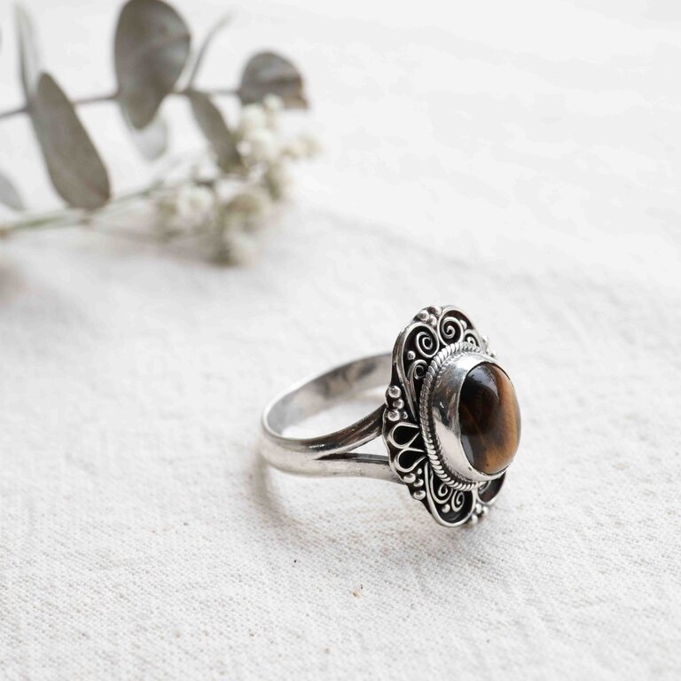 Tiger Eye Ring - Iris