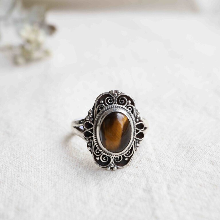Tiger Eye Ring - Iris