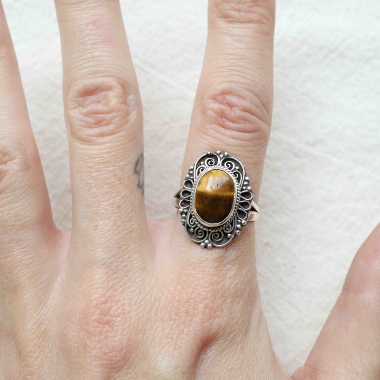 Tiger Eye Ring - Iris