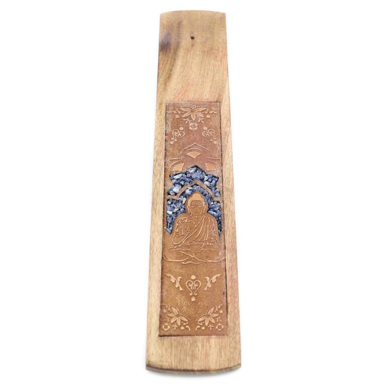Porte-encens bois - Bouddha Sodalite