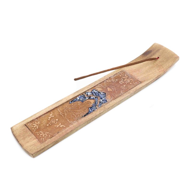 Porte-encens bois - Bouddha Sodalite