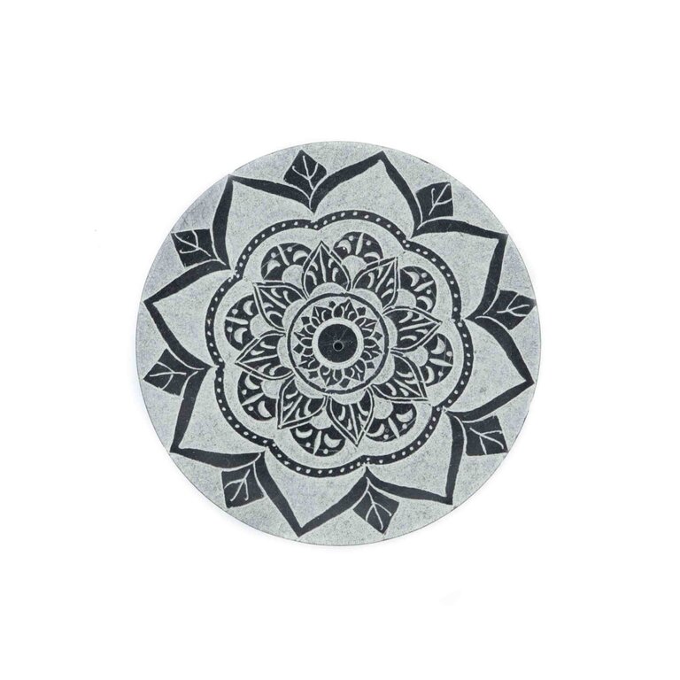 Porte-encens pierre de savon - Mandala