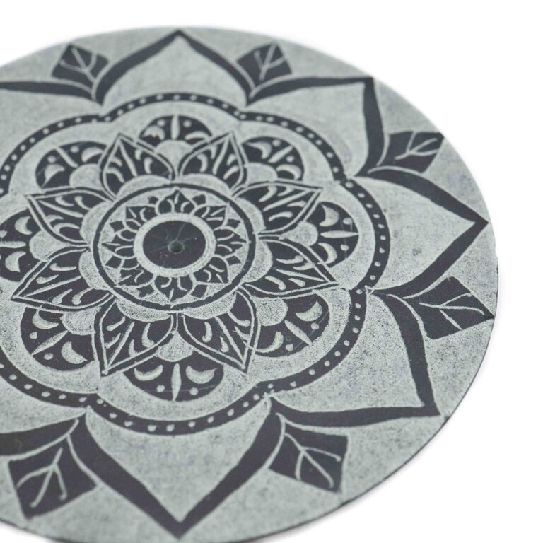 Porte-encens pierre de savon - Mandala