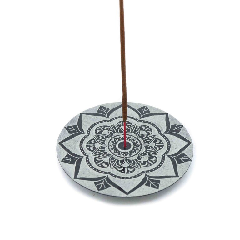 Porte-encens pierre de savon - Mandala