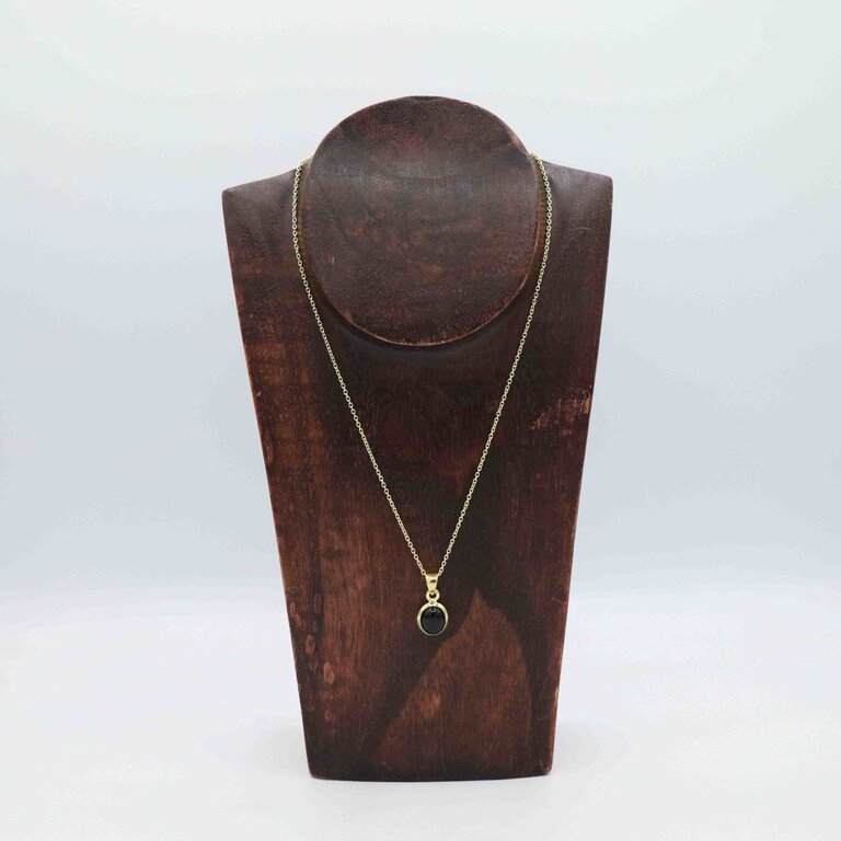 Pendentif Onyx - Plaqué or