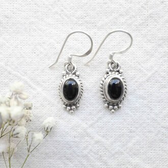Onyx Earrings - Coquille Onyx Earrings - Coquille