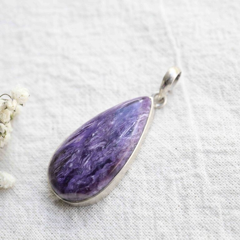Pendentif Charoïte - Goutte
