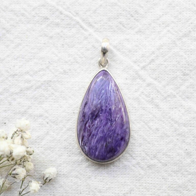 Pendentif Charoïte - Goutte