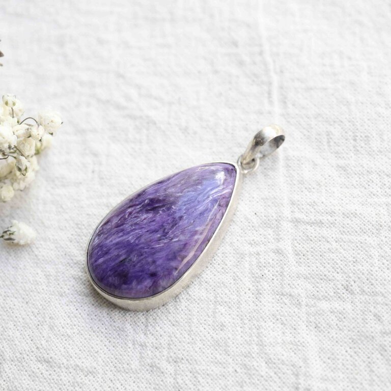 Pendentif Charoïte - Goutte