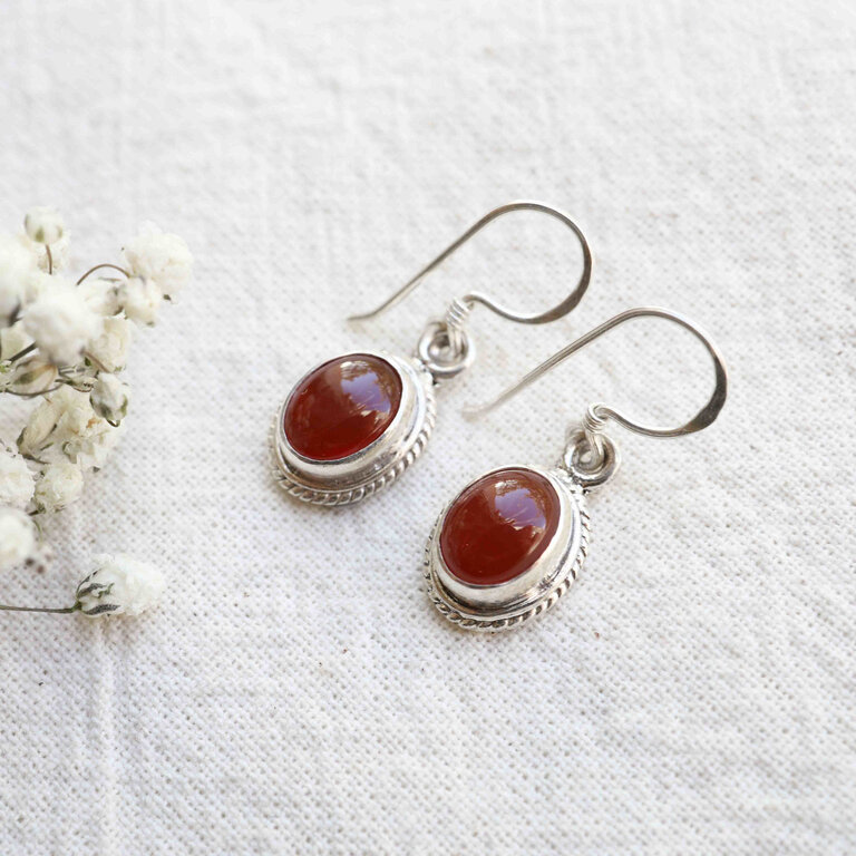 Carnelian Earrings - Hortensia