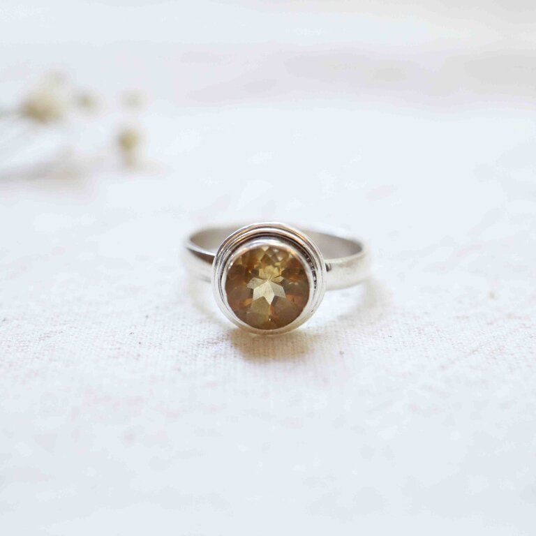 Bague Citrine - Pois