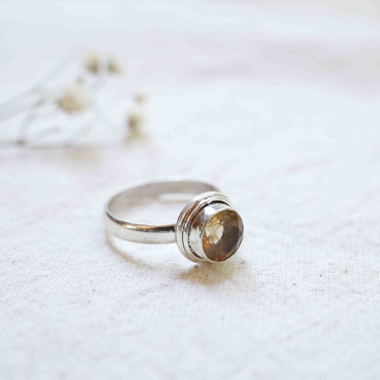 Bague Citrine - Pois