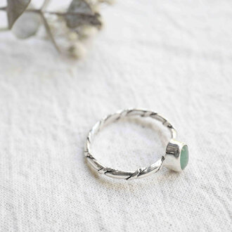 Green Aventurine Ring - Torsade