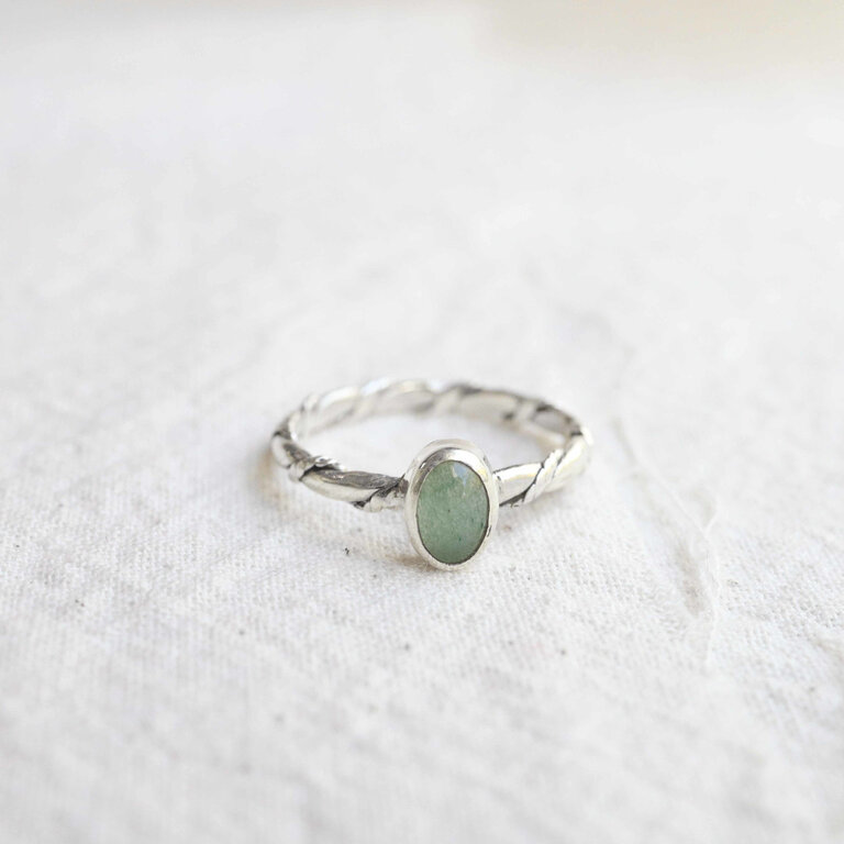 Green Aventurine Ring - Torsade