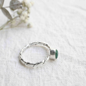 Bague Malachite - Torsade