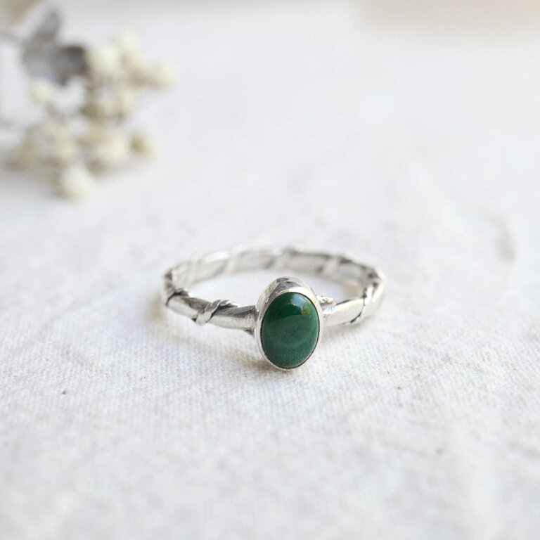 Malachite Ring - Torsade