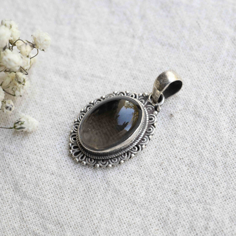 Smoky Quartz Pendant - Pivoine