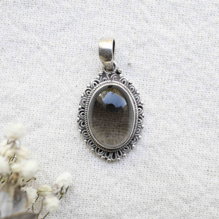 Smoky Quartz Pendant - Pivoine