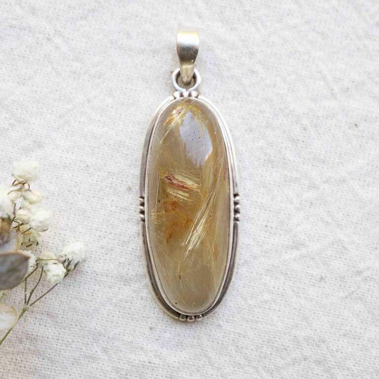 Pendentif Quartz Rutile - Étincelle