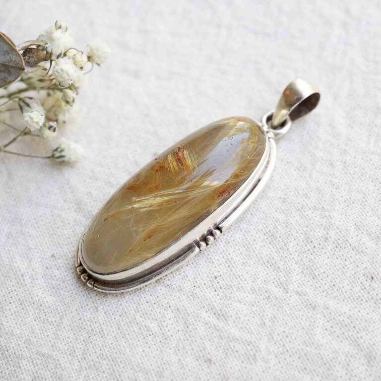 Rutilated Quartz Pendant - Étincelle