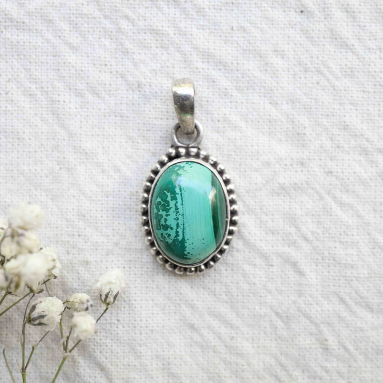 Pendentif Malachite - Dahlia