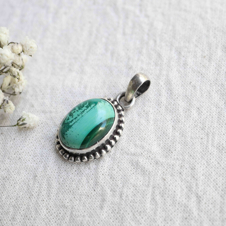 Pendentif Malachite - Dahlia