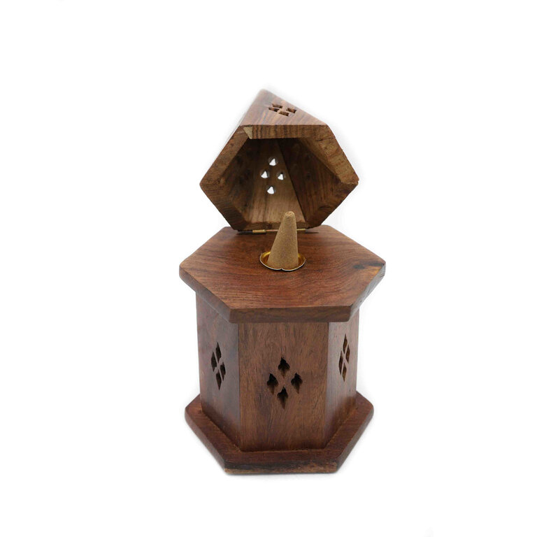 Porte-encens en bois - Cônes